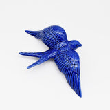 Ceramic swallow from Caldas da Rainha - Cobalt Blue