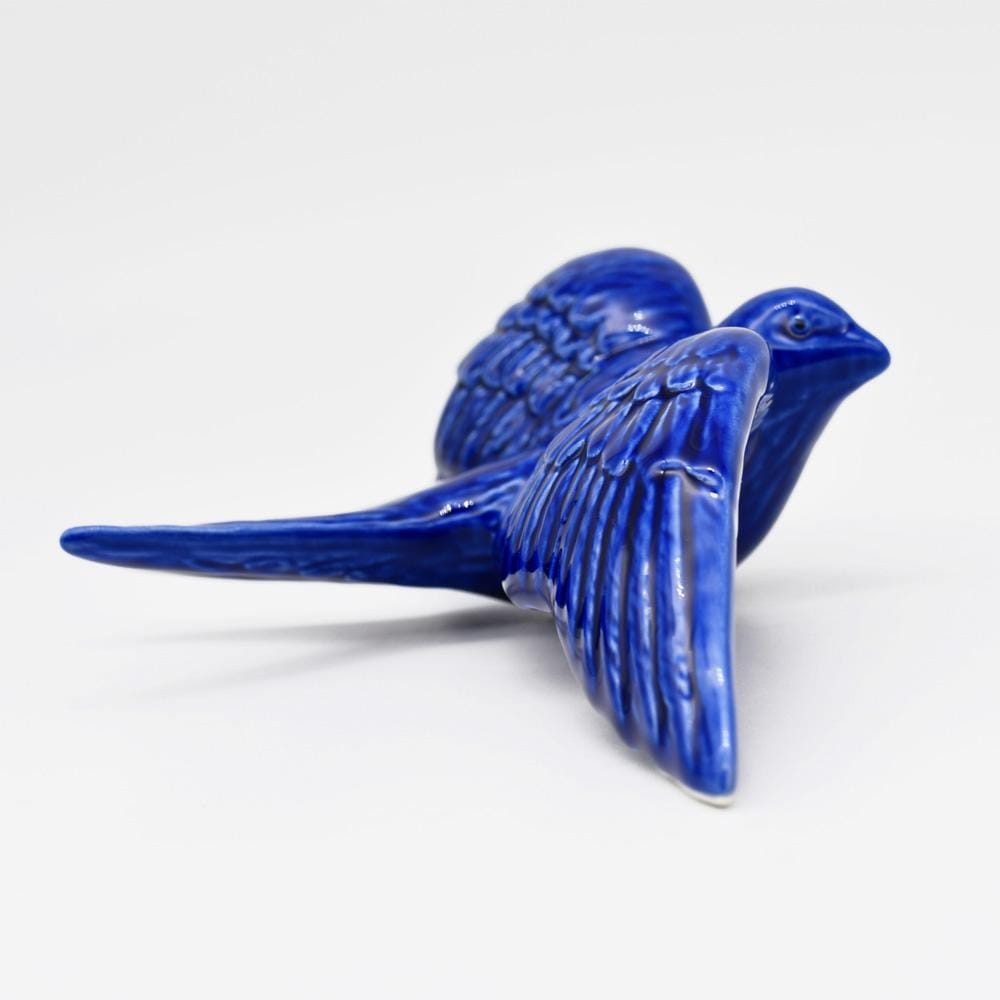 Ceramic swallow from Caldas da Rainha - Cobalt Blue