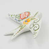 Hirondelle en céramique décorée à la main Hirondelle en céramique "Amore"