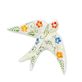 Hirondelle en céramique décorée à la main Hirondelle en céramique "Viana"