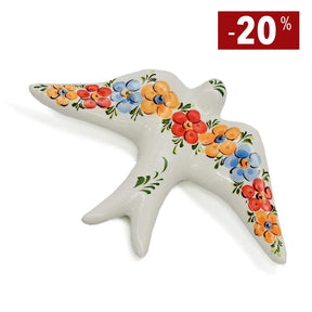 Hirondelle en céramique décorée à la main I Motif Primavera Hirondelle en céramique "Primavera"