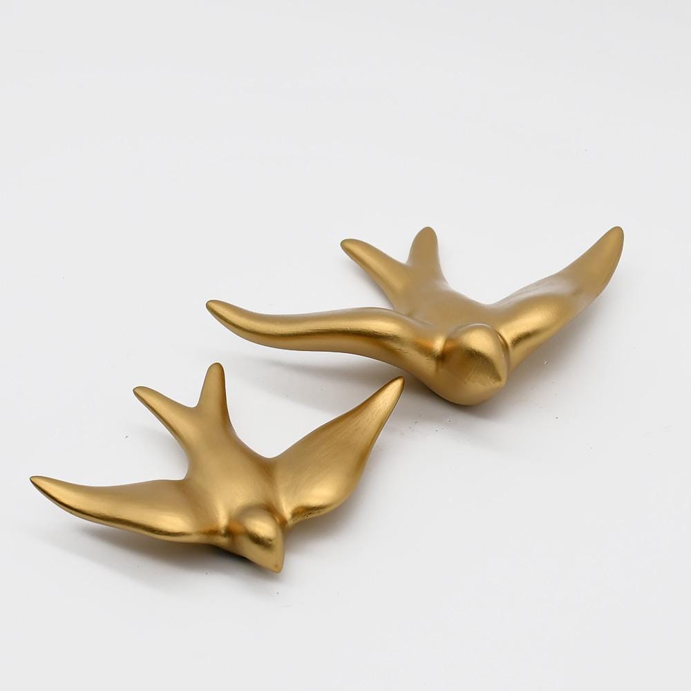 Hirondelle en céramique dorée I Produit artisanal du Portugal Hirondelle en céramique dorée