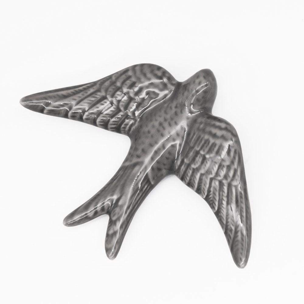 Ceramic swallow - Deep grey