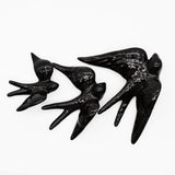 Traditional black ceramic swallow
