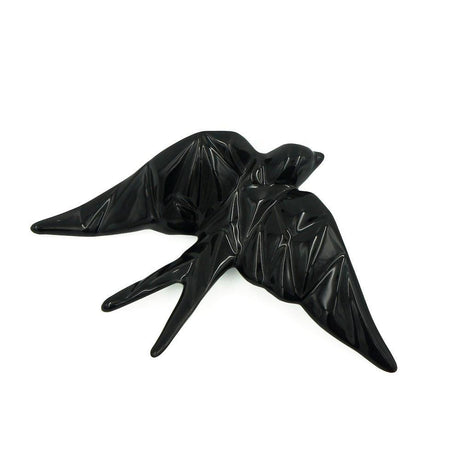 Hirondelle stylisée en céramique - Noire