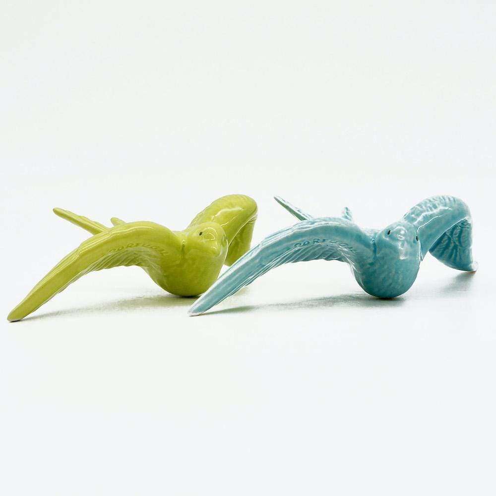 Ceramic swallow from Caldas da Rainha - Green