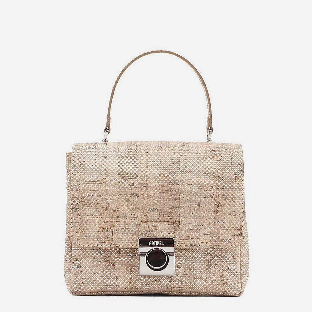 Cork miny size bag - Silver