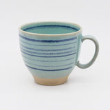 Mug en grès turquoise