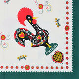 Nappe 100% coton du Portugal I Imprimée motifs Coq portugais Nappe en coton "Galo" - Verte