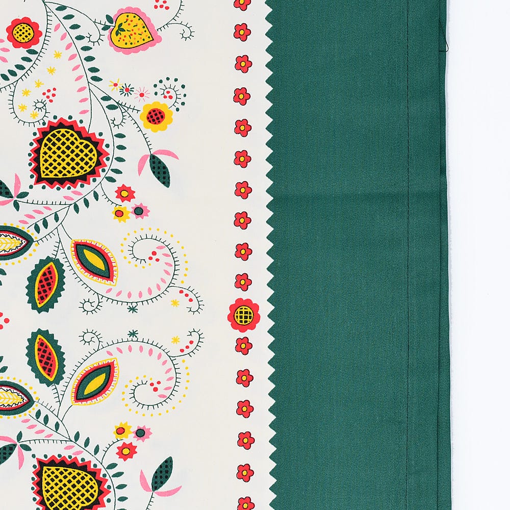 Nappe 100% coton du Portugal I Imprimée motifs Coq portugais Nappe en coton "Galo" - Verte