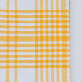 Nappe à carreaux de style bistrot tissée au Portugal Nappe à carreaux en coton - Jaune