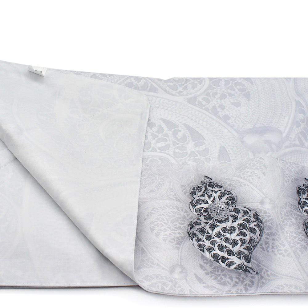 Nappe en coton "Coração de Viana" - Argent