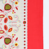 Nappe bleue 100% coton du Portugal I Imprimée motifs sardine Nappe en coton "Galo" - Rouge