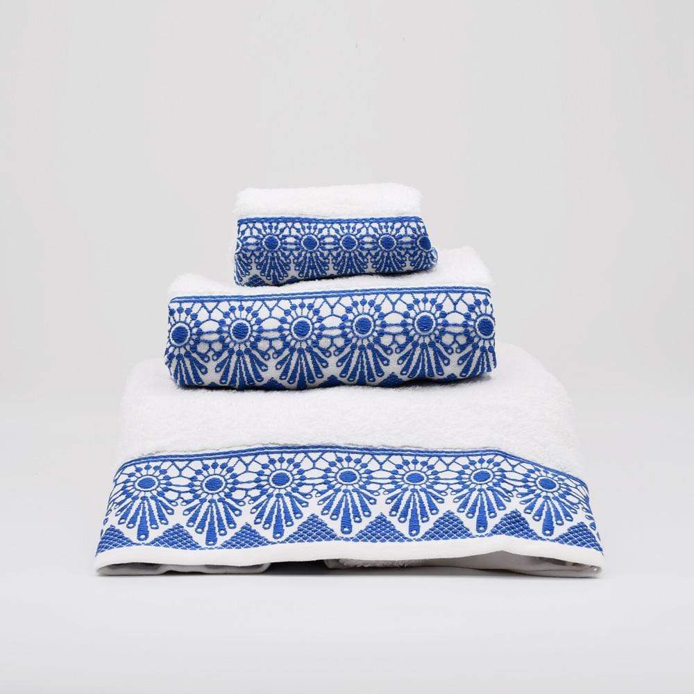 Bath set - White and blue
