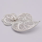 Pendentif Coeur de Viana en argent 11 cm I Vente bijoux argent Coração de Viana I Broche en argent - 6cm