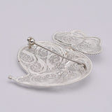 Pendentif Coeur de Viana en argent 11 cm I Vente bijoux argent Coração de Viana I Broche en argent - 6cm