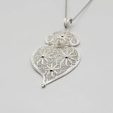 Coração de Viana I Silver filigree Pendant - 6 cm