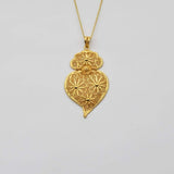 Coração de Viana I Silver filigree Pendant - 6 cm