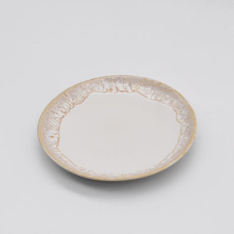 Petite assiette blanche en grès I Vaisselle du Portugal Assiette en grès 17cm - Blanche