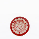 Petite assiette en céramique bleue I Motifs dentelles portugaises # DRAFT Assiette "Renda" rouge - 20 cm #1