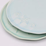 Estrela do mar I Turquoise blue Plate - 20cm