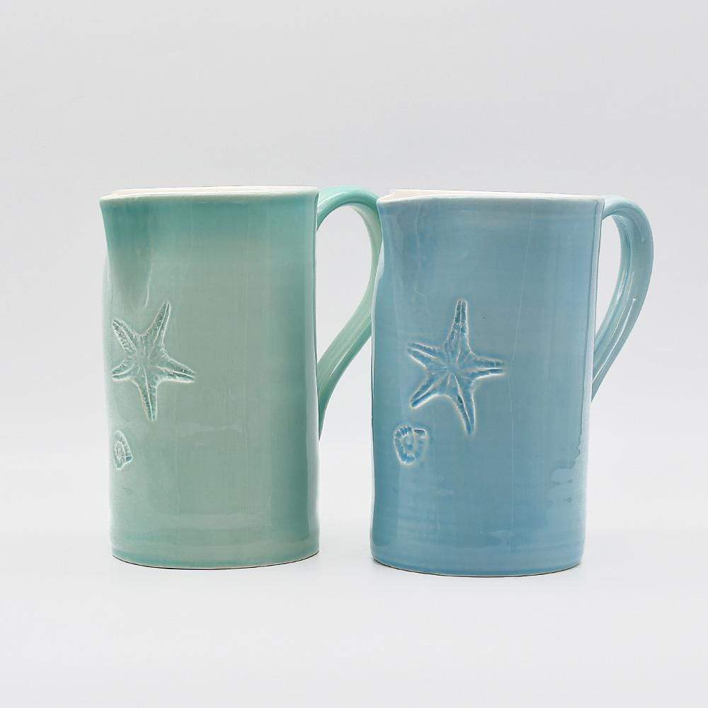 Petite assiette en céramique turquoise I Motifs étoile de mer Carafe "Estrela do mar" - Verte