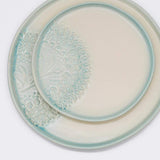 Estrela do mar I Green and white  plate - 20cm