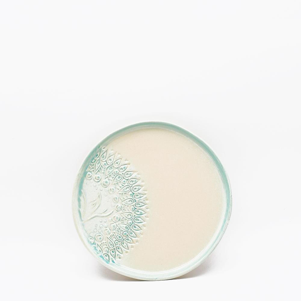 Estrela do mar I Green and white  plate - 20cm