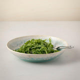 Petite assiette verte en grès I Vaisselle du Portugal Saladier en grès 34cm - Vert