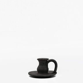 Pichet à eau Bilha de Rosca I Poterie noire de Bisalhães I Portugal Porte bougie en terre cuite noire de Bisalhães