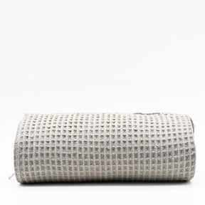 Plaid à franges en coton gaufré Beige Plaid à franges en coton gaufré 200x140 - Beige