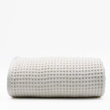 Plaid à franges en coton gaufré Blanc cassé Plaid à franges en coton gaufré 200x140 - Blanc cassé
