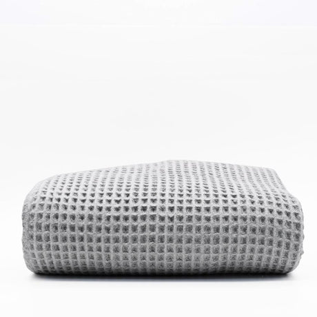 Plaid à franges en coton gaufré Gris clair Plaid à franges en coton gaufré 200x140 - Gris clair