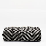 Plaid à franges en coton motifs chevrons noir Plaid "chevrons" à franges en coton 200X135 - Noir