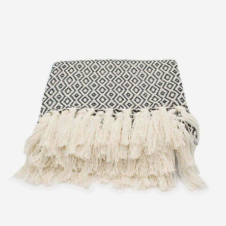 Plaid en coton 79x53'' - Noir