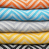 Plaid en coton aux couleurs vives I Artisanat du Portugal en ligne Plaid à franges en coton 200X135 - Jaune
