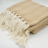 Plaid en coton motifs chevrons I Artisanat du Portugal en ligne Plaid en coton "Chevrons" 200X135
