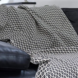 Plaid en laine Noir et blanc cassé I Artisanat du Portugal en ligne Plaid en laine 200X135 - Noir