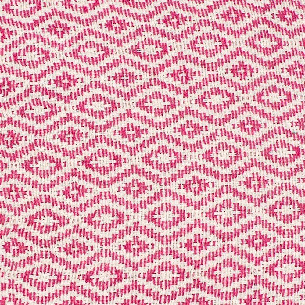 Losango I Cotton Fringed Blanket 200x135 - Pink