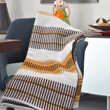 Plaid traditionnel portugais Gris moyen #Plaid traditionnel portugais 210x140 - Ocre