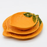Plat creux en forme d'orange I Vaisselle artisanale du Portugal Assiette en céramique "Laranja" - 24cm