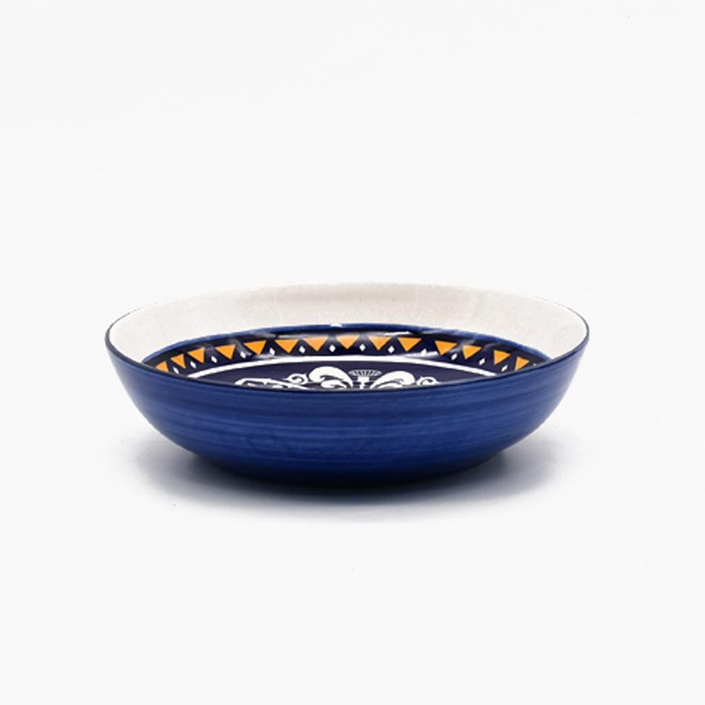 Plat en céramique traditionnel du Portugal 27cm Saladier bas en céramique "Tradicional" - 25 cm