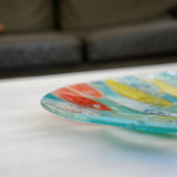 Large fused glass dish