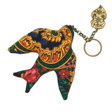"Andorinha" green key ring