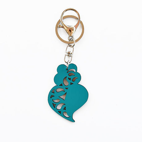 Porte clés Coração de Viana turquoise DRAFT Porte clés "Coração de Viana" - X couleurs