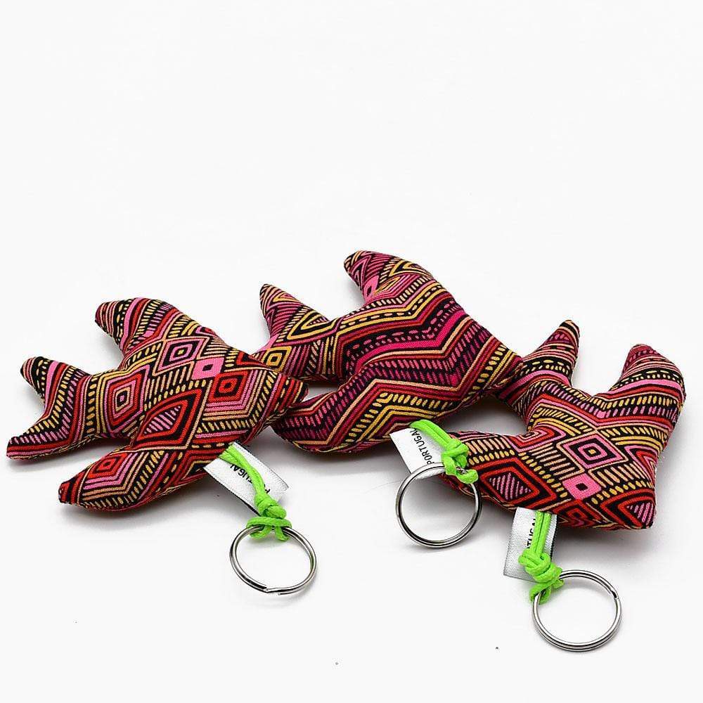 Porte clés en forme d'hirondelle bordeaux Porte clés "Andorinha" Bordeaux