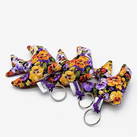 Porte clés en forme d'hirondelle violet Porte clés "Andorinha" Violet