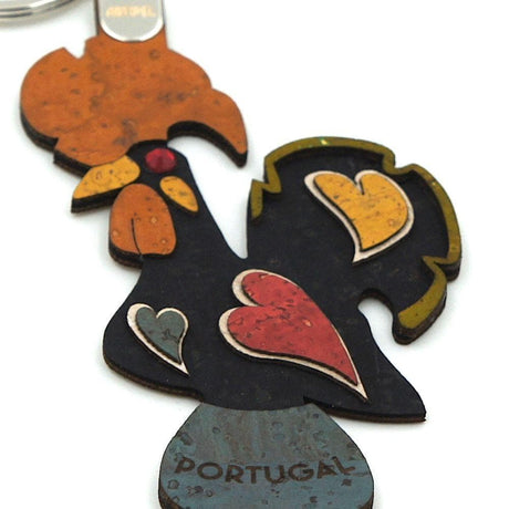 Rooster of Barcelos I Cork key ring