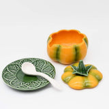 Pot en céramique en forme de citrouille - 10cm