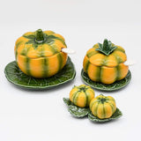 Pot en céramique en forme de citrouille - 10cm